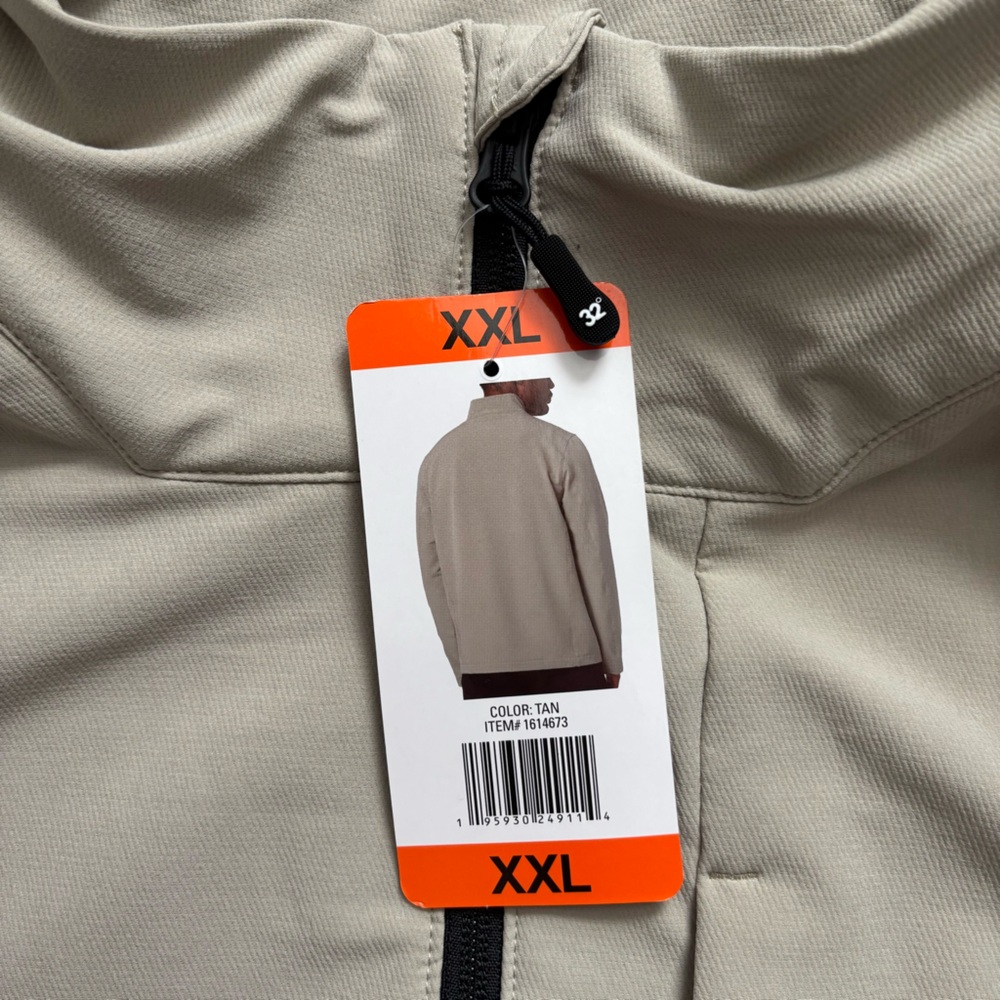 Men’s Tan Zip-Up Jacket XXL - Picture 4 of 4